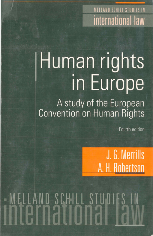 Human rights in Europe : a study of the European convention on human rights