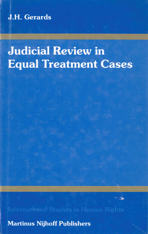 Judicial review in equal treatment cases