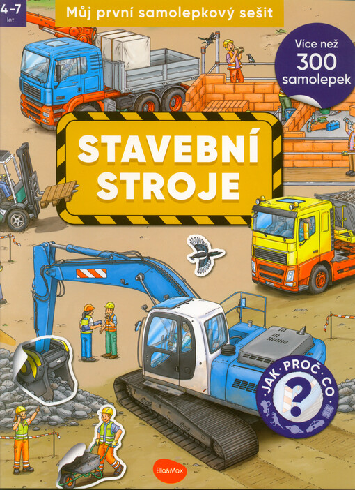 Můj první samolepkový sešit. Stavební stroje