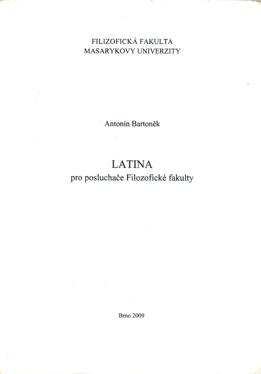 Latina pro posluchače Filozofické fakulty