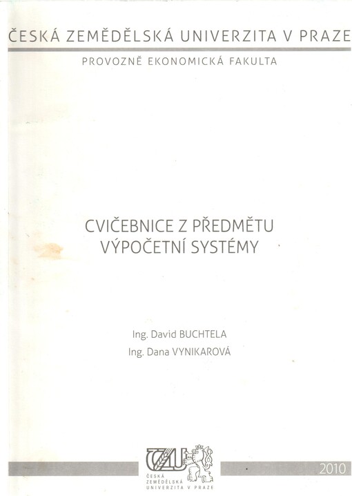 Cvičebnice z předmětu Výpočetní systémy
