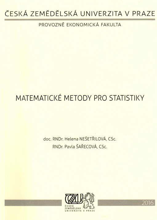 Matematické metody pro statistiky
