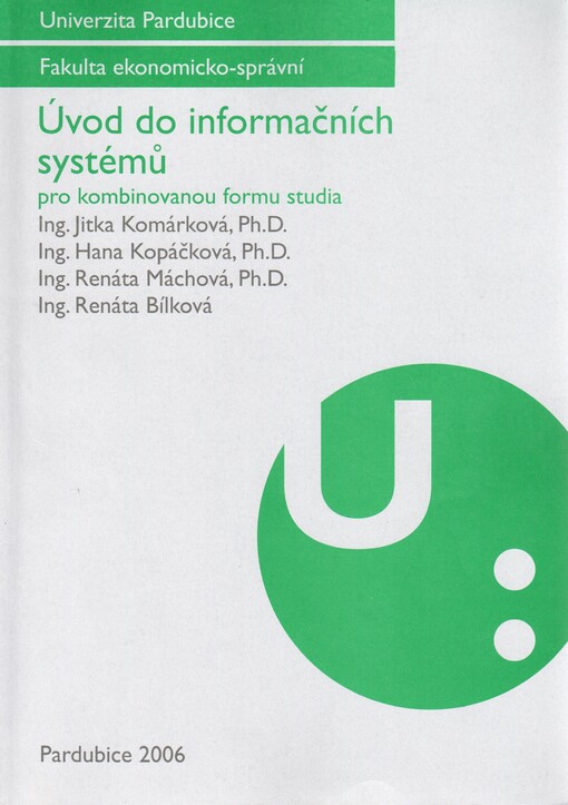 Úvod do informačních systémů: pro kombinovanou formu studia
