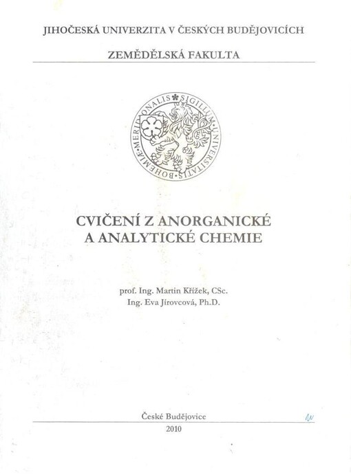 Cvičení z anorganické a analytické chemie