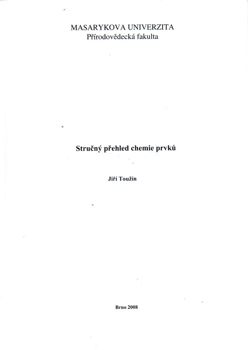 Stručný přehled chemie prvků