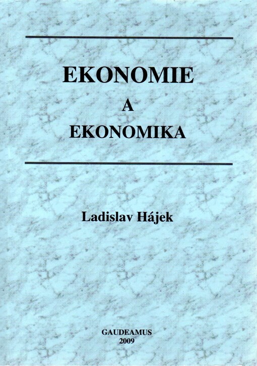 Ekonomie a ekonomika