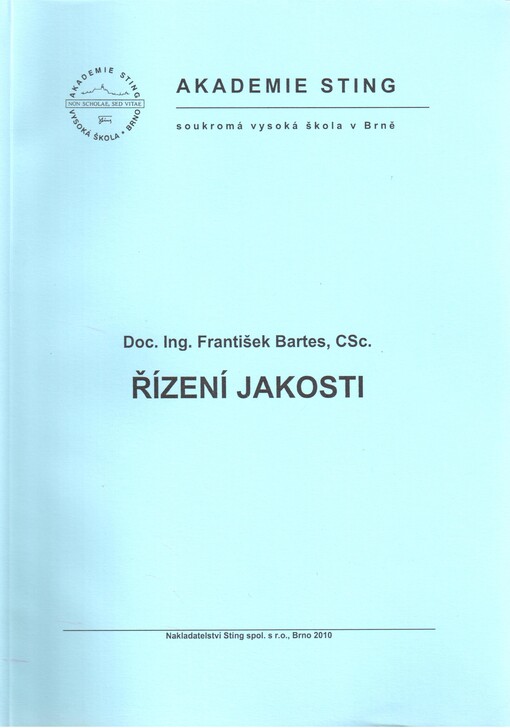 Řízení jakosti: studijní text pro distanční vzdělávání