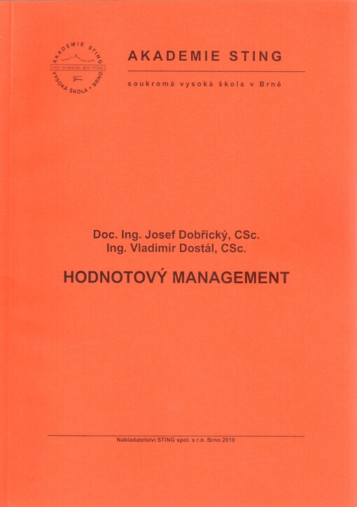 Hodnotový management: studijní text pro distanční vzdělávání