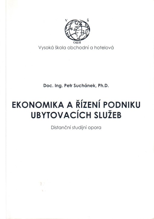 Ekonomika a řízení podniku ubytovacích služeb: distanční studijní opora