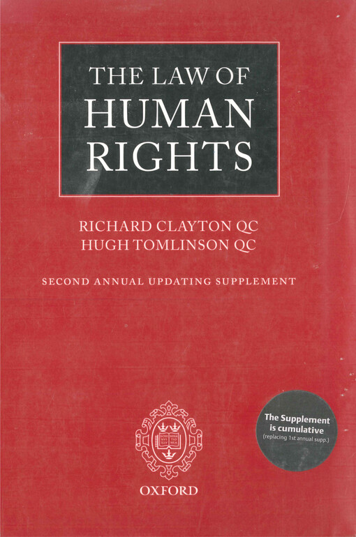 The law of human rights. : second annual updating supplement