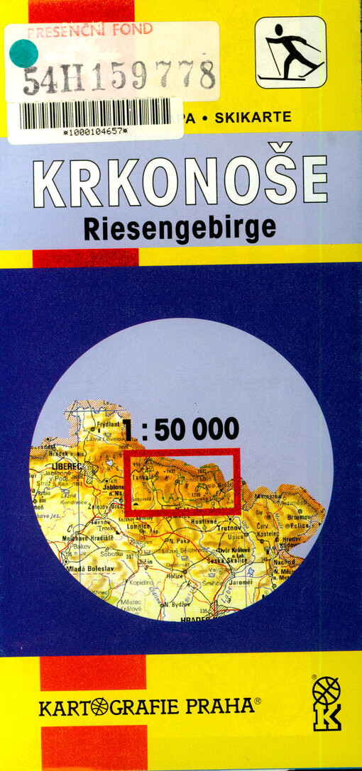 Krkonoše lyžařská mapa = Riesengebirge : Skikarte