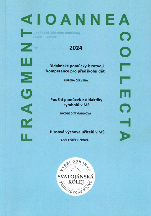Didaktické pomůcky k rozvoji kompetencí pro předškolní děti