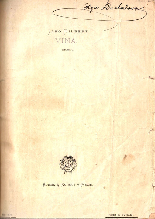 Vina : drama o třech dějstvích : (1895)