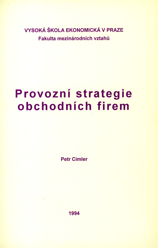 Provozní strategie obchodních firem