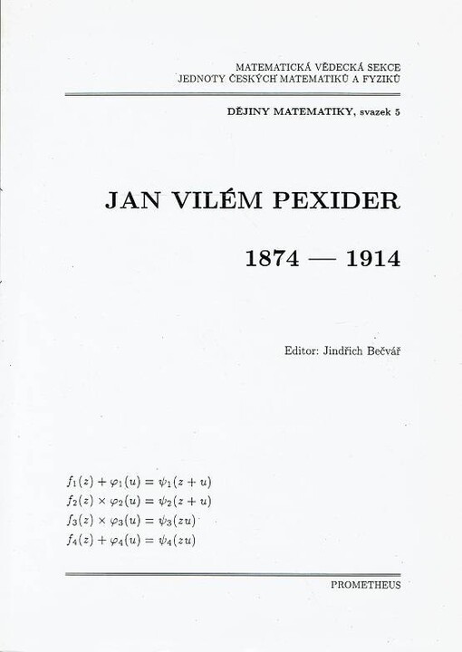 Jan Vilém Pexider (1874-1914)