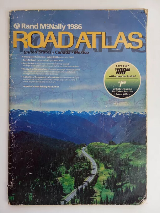 Rand McNally 1986 -  Road Atlas
