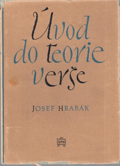 Úvod do teorie verše : vysokoškolská příručka /