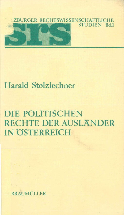 Die politischen Rechte der Ausländer in Österreich