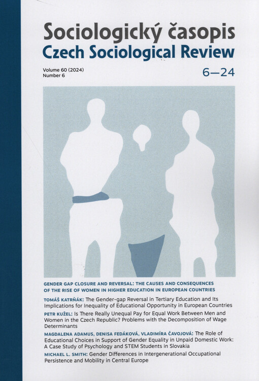 Sociologický časopis = Czech sociological review = Revue de sociologie = Sociological review = Sociologičeskij žurnal = Sociologische Zeitschrift