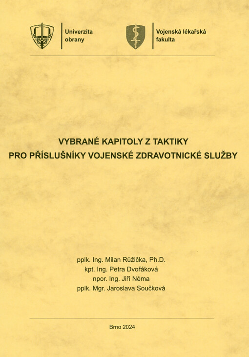 Vybrané kapitoly z taktiky pro příslušníky vojenské zdravotnické služby