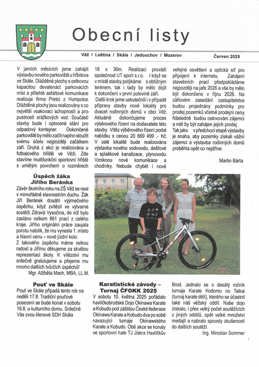 Obecní listy : Věž, Leština, Skála, Jedouchov, Mozerov