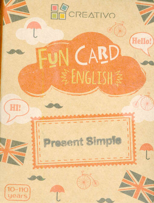Fun card English. Present simple