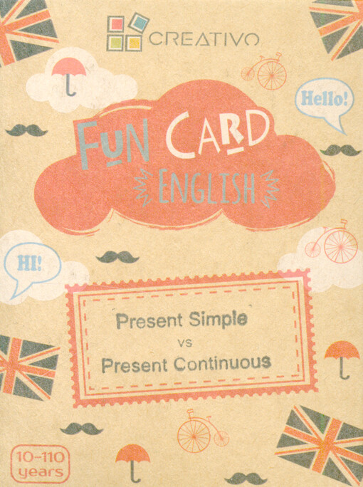 Fun card English. Present simple vs present continuous