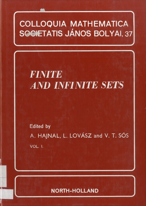 Finite and infinite sets. Vol. 1