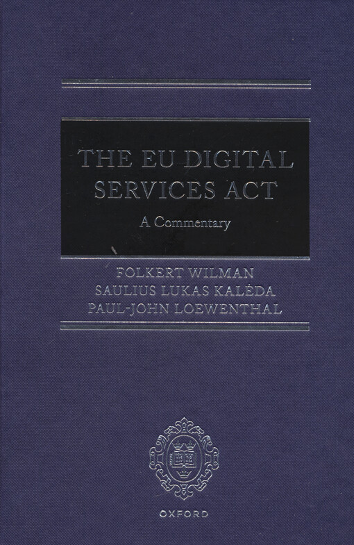 The EU digital services act : a commentary