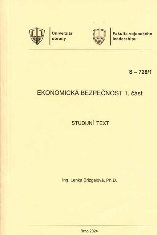 Ekonomická bezpečnost : studijní text
