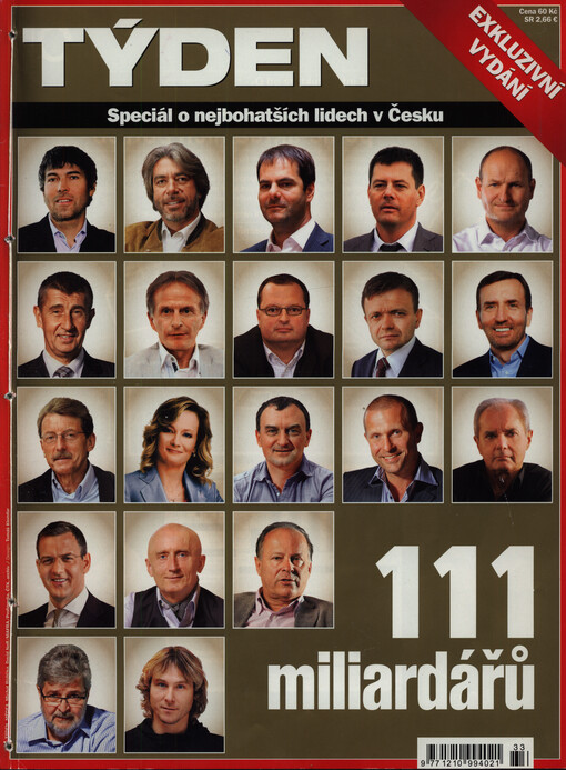 111 miliardářů : speciál o nejbohatších lidech v Česku