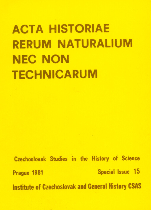 Czechoslovak history of science : selected bibliography 1970-1980
