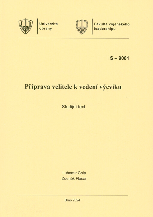Příprava velitele k vedení výcviku