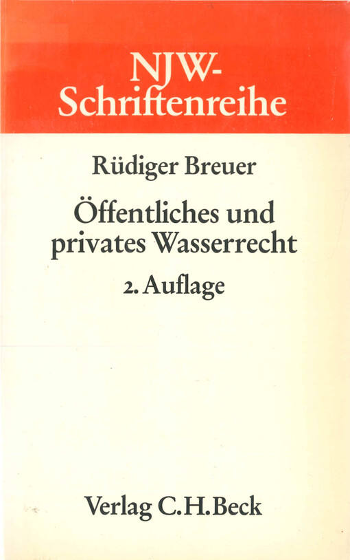 Öffentliches und privates Wasserrecht