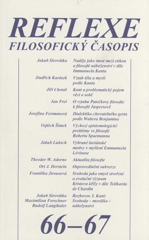 Reflexe : filosofický časopis