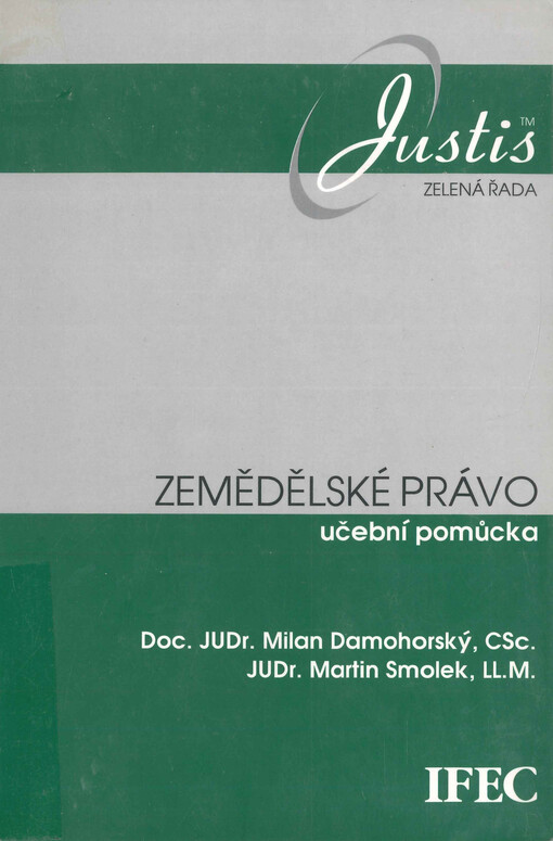 Zemědělské právo : učební pomůcka