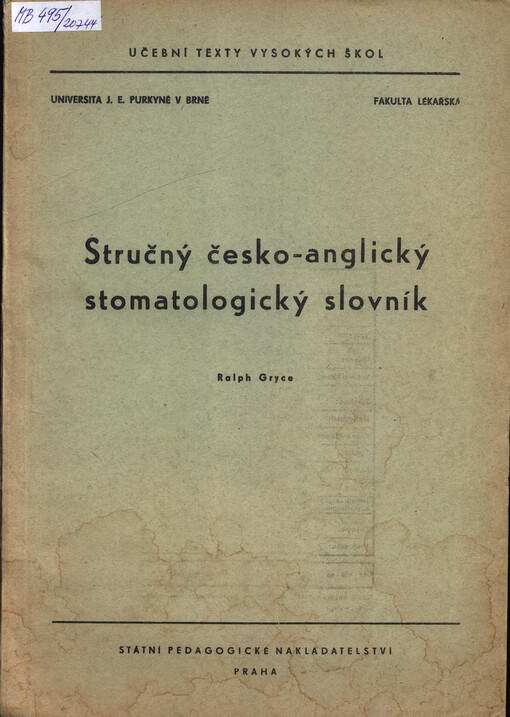 Stručný česko-anglický stomatologický slovník