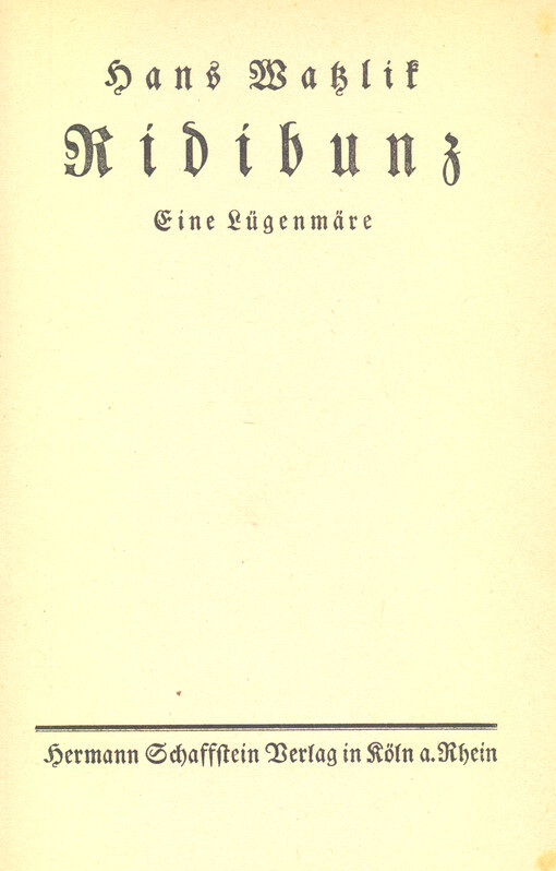 Ridibunz : eine Lügenmäre