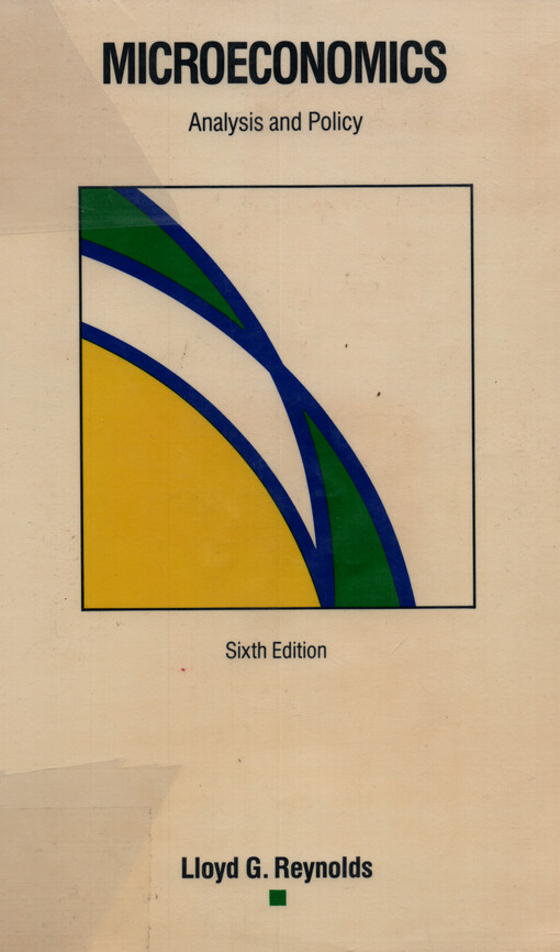 Microeconomics : analysis and policy