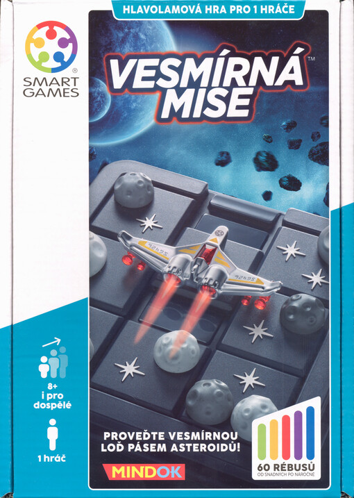 Vesmírná mise : proveďte vesmírnou loď pásem asteroidů : hlavolamová hra pro 1 hráče