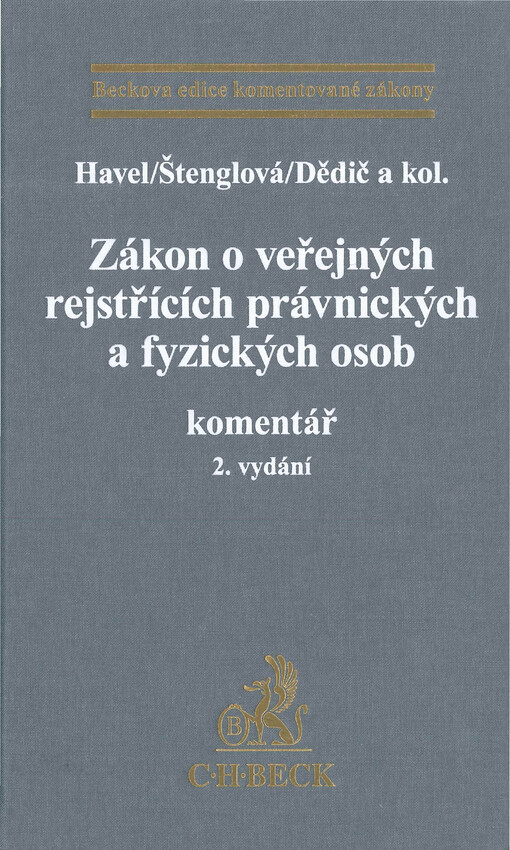 Zákon o veřejných rejstřících právnických a fyzických osob : komentář