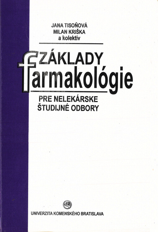 Základy farmakológie pre nelekárske študijné odbory