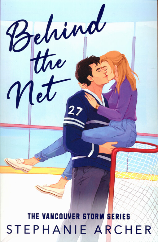 Behind the net