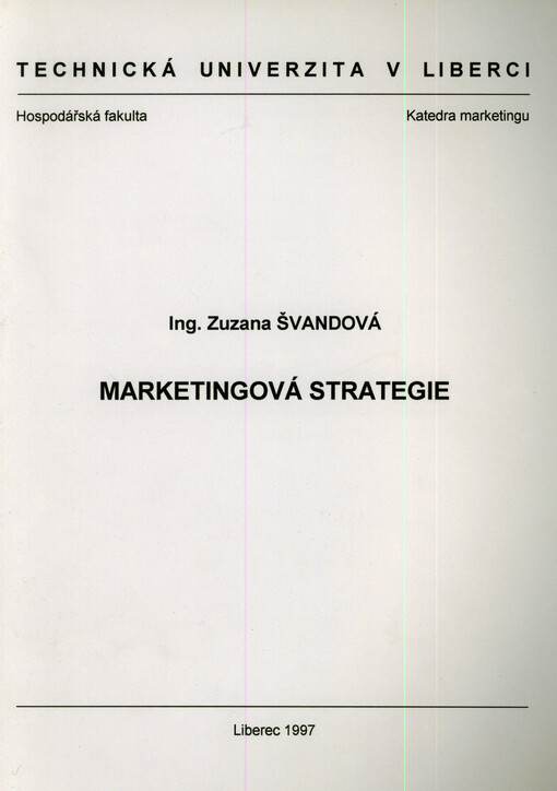 Marketingová strategie