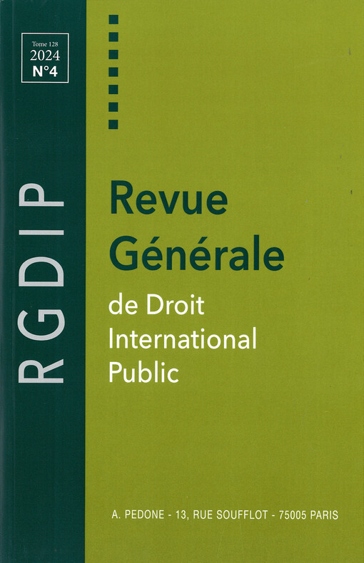 Revue Generale de Droit International Public