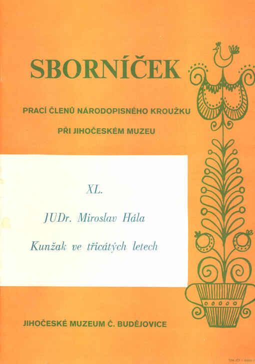 Kunžak ve třicátých letech