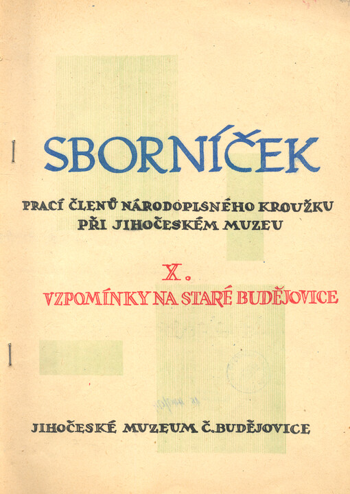 Vzpomínky na staré Budějovice