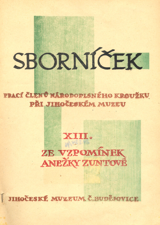 Ze vzpomínek Anežky Zuntové