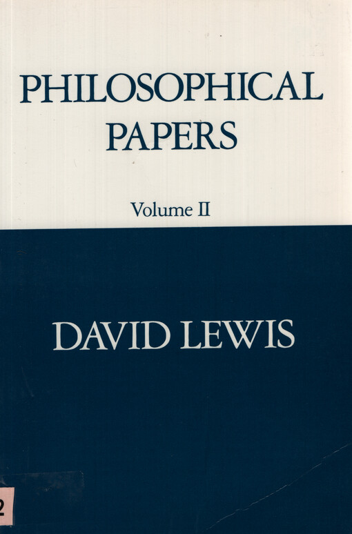 Philosophical papers. Volume II