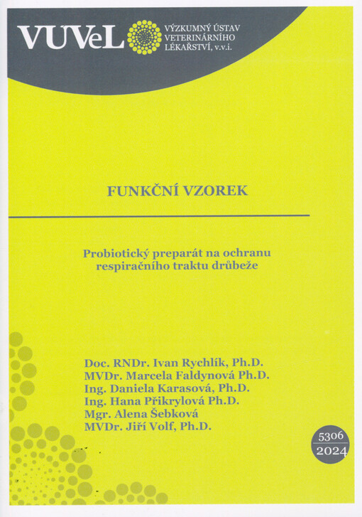 Probiotický preparát na ochranu respiračního traktu drůbeže